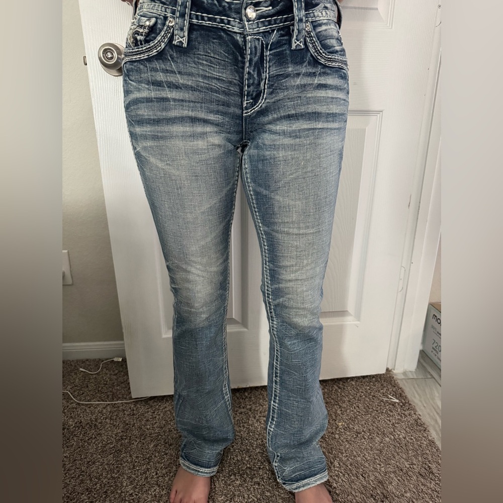 Rock Revival Women's Faded Blue Boot Cut Jeans